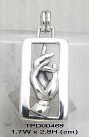 Christogram Rectangular Pendant TPD469 - Jewelry